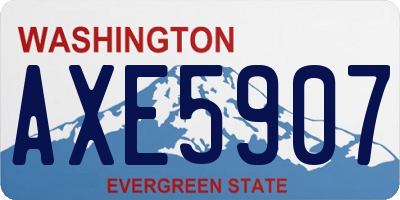 WA license plate AXE5907