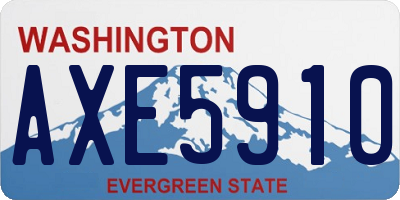 WA license plate AXE5910