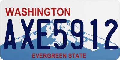 WA license plate AXE5912