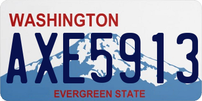 WA license plate AXE5913