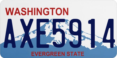 WA license plate AXE5914