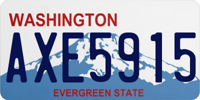 WA license plate AXE5915