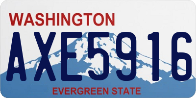 WA license plate AXE5916