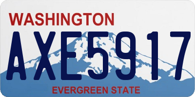 WA license plate AXE5917
