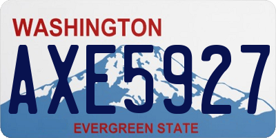 WA license plate AXE5927