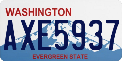 WA license plate AXE5937