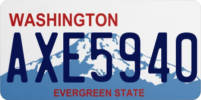 WA license plate AXE5940