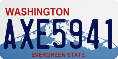 WA license plate AXE5941