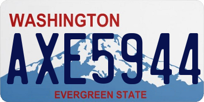 WA license plate AXE5944