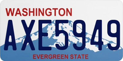 WA license plate AXE5949