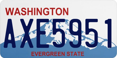 WA license plate AXE5951