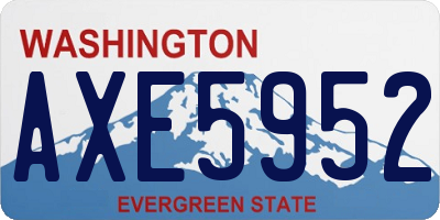 WA license plate AXE5952