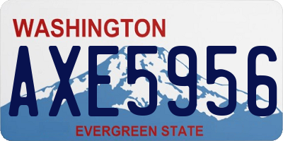 WA license plate AXE5956