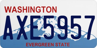 WA license plate AXE5957