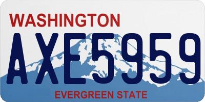 WA license plate AXE5959