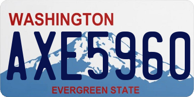 WA license plate AXE5960