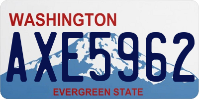 WA license plate AXE5962