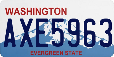 WA license plate AXE5963