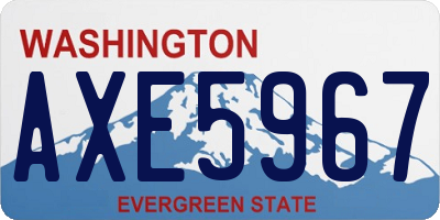 WA license plate AXE5967