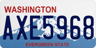 WA license plate AXE5968