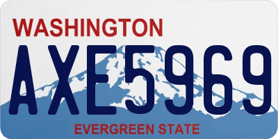 WA license plate AXE5969