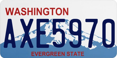 WA license plate AXE5970