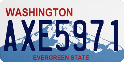 WA license plate AXE5971