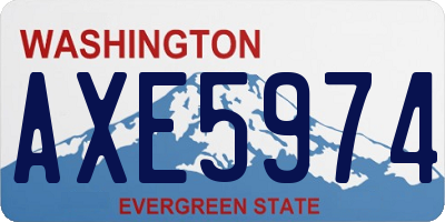 WA license plate AXE5974