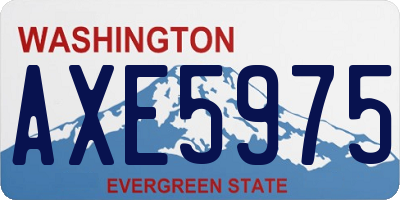 WA license plate AXE5975