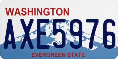 WA license plate AXE5976