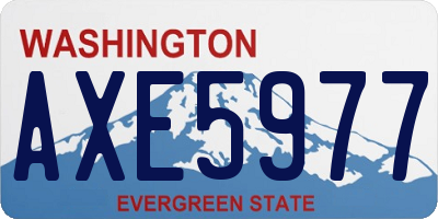 WA license plate AXE5977