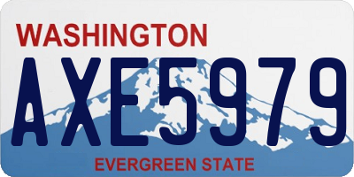 WA license plate AXE5979