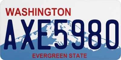 WA license plate AXE5980