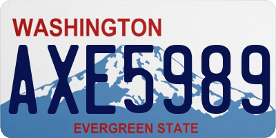 WA license plate AXE5989