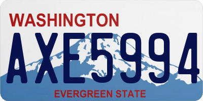 WA license plate AXE5994