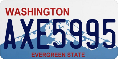 WA license plate AXE5995