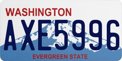 WA license plate AXE5996