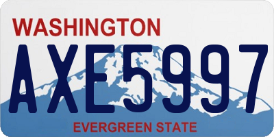 WA license plate AXE5997