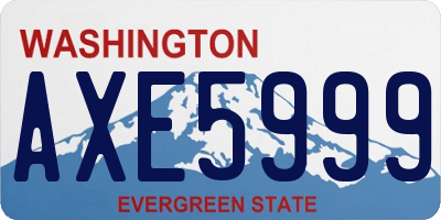 WA license plate AXE5999