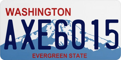 WA license plate AXE6015