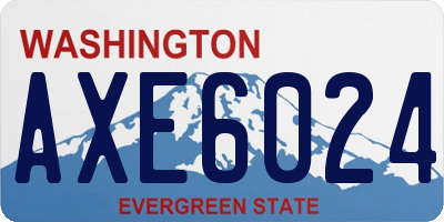 WA license plate AXE6024