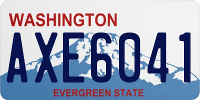 WA license plate AXE6041