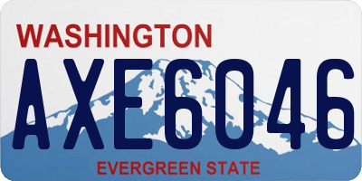 WA license plate AXE6046