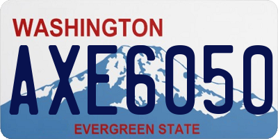 WA license plate AXE6050