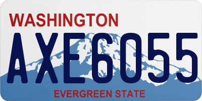 WA license plate AXE6055