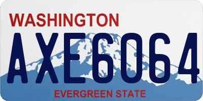 WA license plate AXE6064