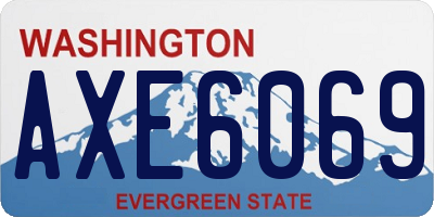 WA license plate AXE6069
