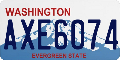 WA license plate AXE6074
