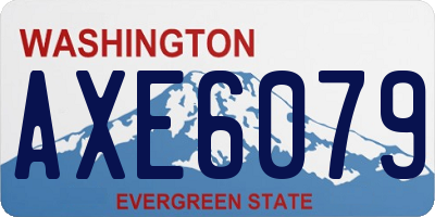 WA license plate AXE6079