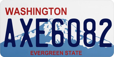WA license plate AXE6082